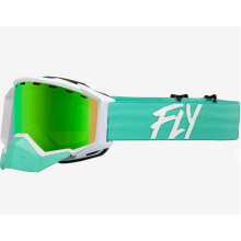 Маска FLY RACING ZONE MINT/WHITE W/ GREEN MIRROR/AMBER LENS 37-50273