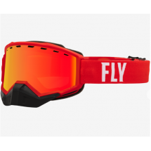 Маска FLY RACING FOCUS RED/WHITE W/ RED MIRROR/AMBER LENS 37-50085