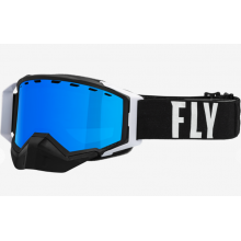 Маска FLY RACING ZONE PRO SNOW GOGGLE BLK/WHITE W/ BLUE MIR/PLRZD SMOKE LENS 37-50337