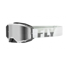 Маска FLY RACING ZONE WHT/LIGHT GRY W/ SILVER MIRROR/SMOKE LENS 37-50274