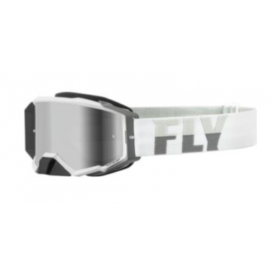 Маска FLY RACING ZONE WHT/LIGHT GRY W/ SILVER MIRROR/SMOKE LENS 37-50274