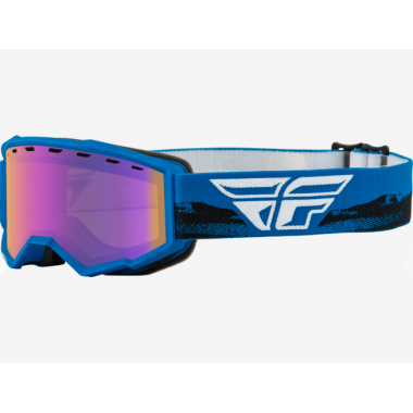 Маска детская FLY RACING  FOCUS SNW GOGGLE BLU/BLK W/ BLUE MIRROR/AMBER LENS 37-50161