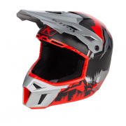 Шлем KLIM F3 Carbon Helmet ECE MD DNA Fiery Red - Monument Gray 3761-002-130-003