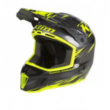 Шлем KLIM F3 Carbon Pro Helmet ECE LG Thrashed Asphalt - Hi-Vis 3794-000-140-002