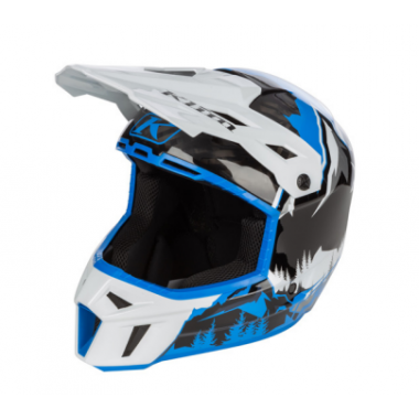 Шлем Klim F3 Carbon Helmet ECE LG DNA Electric Blue Lemonade - White 3761-002-140-002