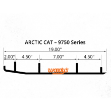 Коньки для лыж снегохода Woodys для ArcticCat 1703-848 1703-849 EAT3-9750-1 16-72401
