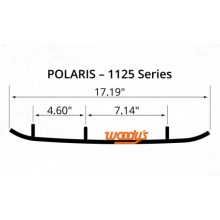 Коньки для лыж снегохода Woodys для Polaris 2875723 EPI3-1125-1 16-72424